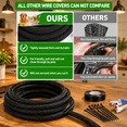 Cable Sleeve Split-sleeving 35ft-1/8inch Cord Management Wire Protector ...