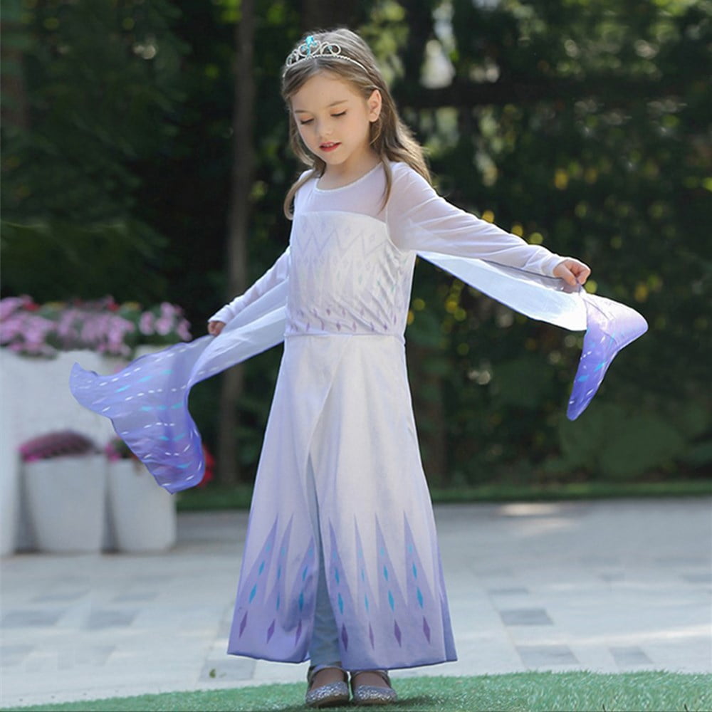 Hawee New Elsa Princess Costumes For Girls Frozen 2 Snow Queen Halloween Party Cosplay Dress Up Other