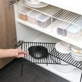 thumbnail image 4 of Yuarrent Estante de almacenamiento Ajustable Ahorro de espacio Estantes huecos de metal Gabinete Organizador Gabinetes Congelador Platos Taza Cocina Organizadores de utensilios de cocina Blanco Yuarrent  HA077317-01, 4 of 6