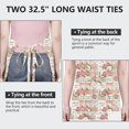 thumbnail image 6 of Pioneer Flower Floral Print Pattern Apron for Women and Men, Cotton Linen Waterproof with Pockets, Adjustable, 33x27 Inch for Kitchen, Gardening, BBQ, Salon, 6 of 6
