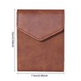 thumbnail image 6 of mdesiwst Vertical Card Wallet Slim Card Holder Cash Wallet Snap Button Closure Retro Faux Leather Wallet Gift for Men, 6 of 8