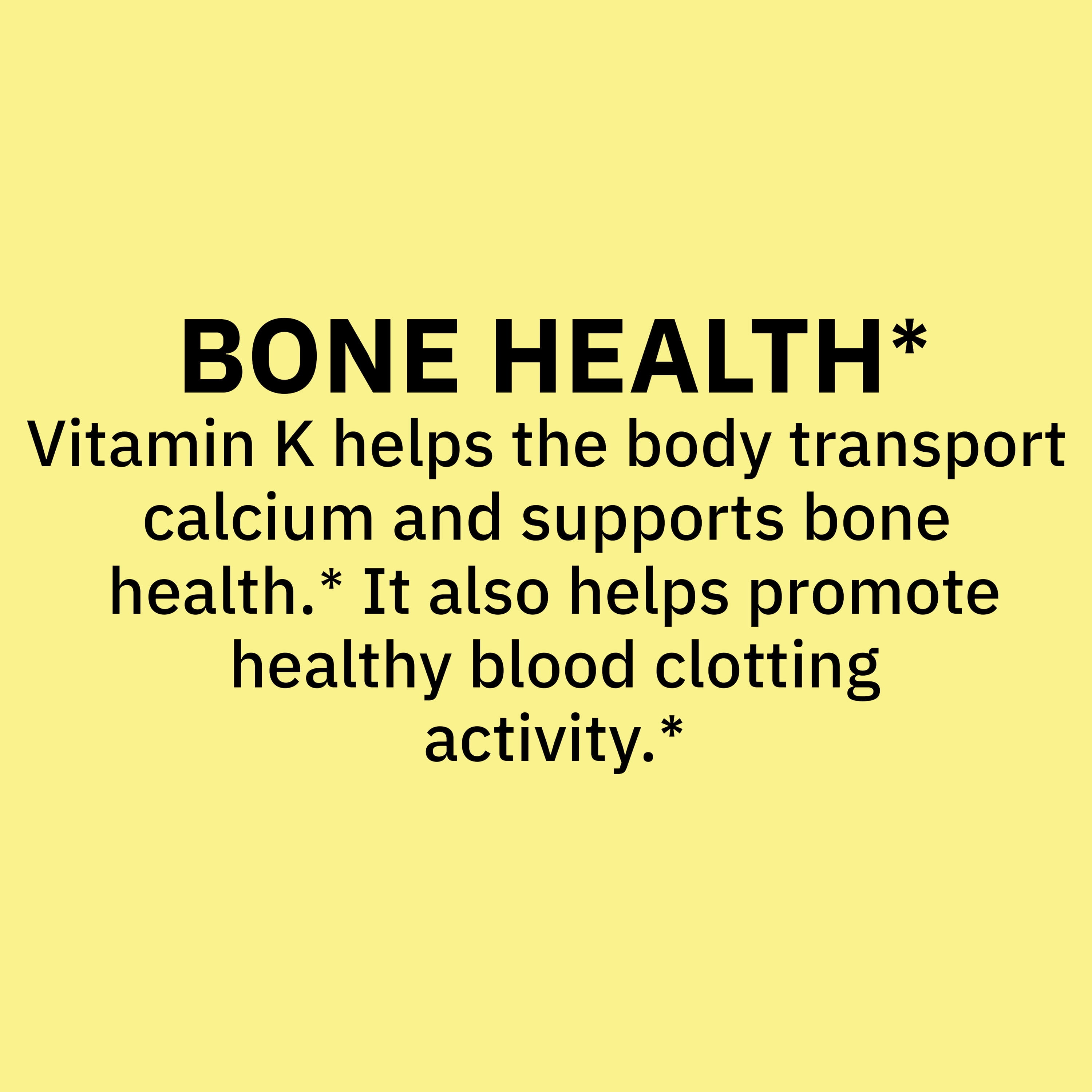 (3 pack) Spring Valley Vitamin K2 100mcg Soft Gel Capsules for Bone Health, 60 Count