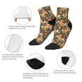 thumbnail image 5 of Pofeuu Squirrel Mushroom Yellow Flower Print 30cm Socks, Adult Running Hiking Socks for Youth and Adult, 5 of 7