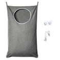 thumbnail image 1 of Bolsa para colgar ropa sucia con ganchos ajustables de acero inoxidable, la mejor opción para guardar ropa sucia, gris, 1 of 5