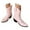 Pink, variant on UngA Western Boots Wide Calf Womens Suede Mid Calf Boots 4 Way Fold Over Style Chunky Block Heel Booties Fall Winter Brown,6