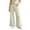 White, variant on cocolona Womens Street Casual Loose Jean Pants Button Zipper Waist Straight Ruffle Wide Leg Denim Pants with Pockets