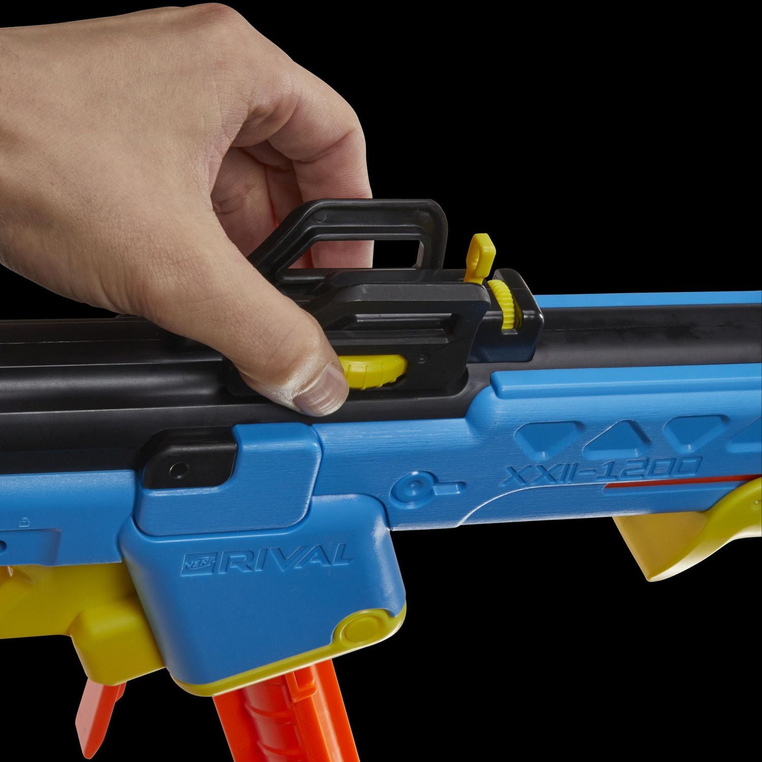 Nerf Rival Pathfinder XXII-1200 Blaster, Most Accurate Nerf Rival System, Adjustable Sight, 12-Round Magazine, 12 Nerf Rival Accu-Rounds