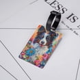 thumbnail image 5 of Luggage Tags for Suitcases, Oil Painting Sunflower Puppy Leather Bag Luggage Tags ID Label Tags Privacy Protection Travel Bag Labels, 5 of 6