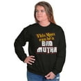 thumbnail image 3 of Retro This Mom Can Be A Bad Mutha Women Crewneck Sweatshirt Brisco Brands S, 3 of 5