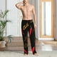 thumbnail image 2 of Fotbe Hot Chili Pantalones de Pijama para Hombre, Pantalones de Dormir, Pantalones de Casa con Cintura Ajustable y Bolsillos-Small, 2 of 6