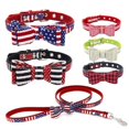 thumbnail image 2 of Chien Arc Cravate Collier Sangle Boucle Sangle Boucle Collier Réglable PU Animal Fournitures Chat Chaton Chiot Collier Corde, 2 of 7