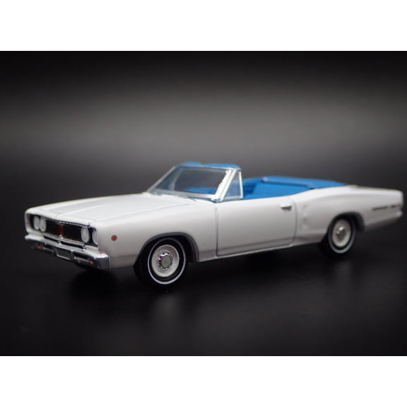 Open Box 1968 68 DODGE CORONET 500 CONVERTIBLE WHITE 1:64 SCALE DIORAMA DIECAST MODEL CAR