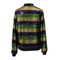 thumbnail image 6 of Tiqkatyck Mardi Gras Jacket Clearance, Women's Carnival Long Sleeve Sequin Long Sleeve Cardigan Jacket Top, Mardi Gras Sequin Jacket, Mardi Gras Tops for Women Camouflage, 6 of 9