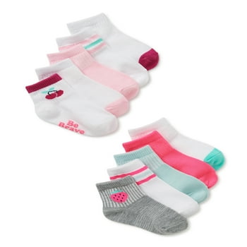 Fruit Of The Loom Baby Girls’ Ankle Socks, 10-Pack