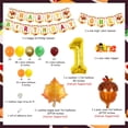 thumbnail image 5 of Thanksgiving 1st Birthday Decorations, Fall Balloon Garland Arch Kit with Happy Birthday Banner One High Chair Banner Cake Topper, Autumn Themed One Year Old First Birthday Party Supplies, 5 of 5