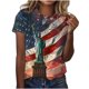 thumbnail image 1 of Tops de Ajuste Suelto para las Mujeres Sudadera Casual Impresa Manga Corta Cuello Redondo Superior, Poliéster, 1 of 6