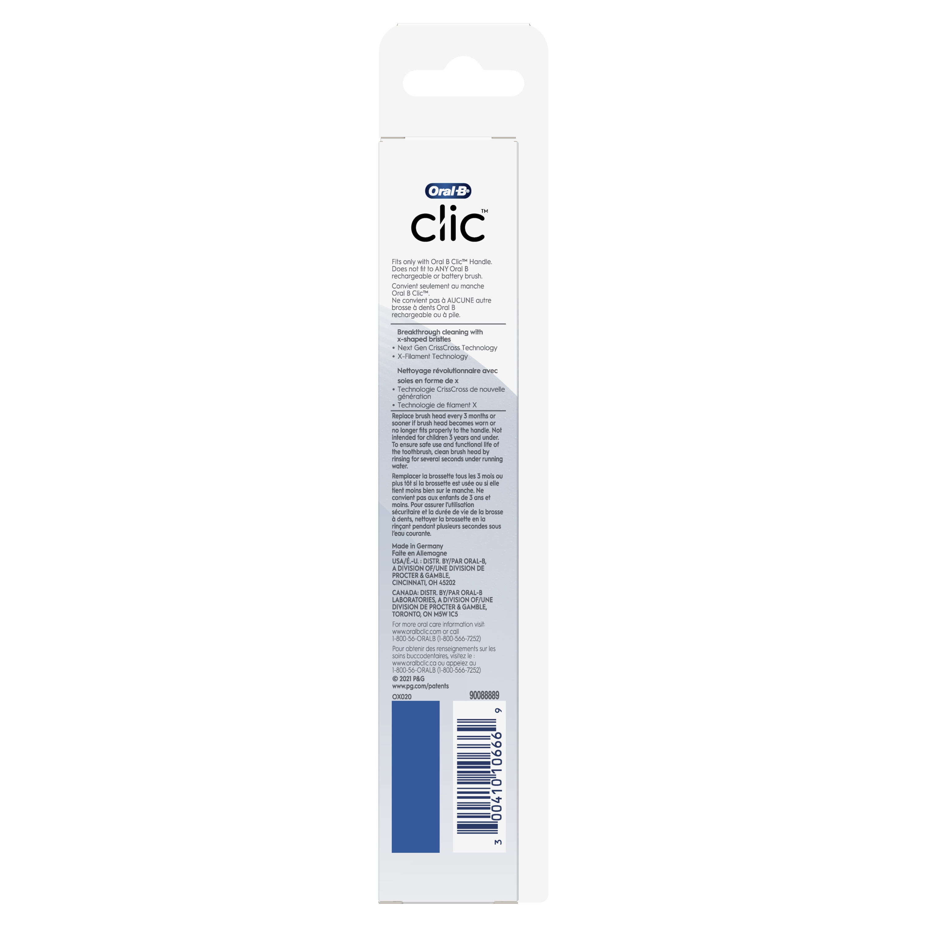 (2 pack) Oral-B Clic Toothbrush Ultimate Clean Replacement Soft Brush Heads, Black, 2 Count
