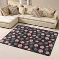 thumbnail image 1 of DouZhe Cartoon Funny Pink Ladybugs Pattern Area Rugs Non-Slip Machine Washable Floor Mat, Style Carpet Doormat, 63x48 inches, 1 of 6