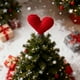 thumbnail image 4 of Adorno Navideño de Punto con Forma de Corazón | Adorno Duradero para Árbol de Navidad | Adorno Navideño Ligero con Forma de Corazón para Coronar o Centro de Mesa | Regalo Ideal de Navidad para La Fam, 4 of 6