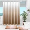 thumbnail image 2 of Buganda Beige Ombre Shower Curtain, Waterproof & Mildew Resistant Bathroom Curtain, Heavy Duty with 12 Hooks, 72x72 Inches, 2 of 9