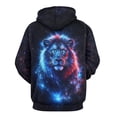 thumbnail image 2 of LAOLIUSN Lion Hoodie Animal 3D Pattern Sweatshirt Hooded Pullover with Pocket S-4XL, 2 of 7