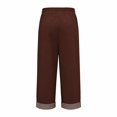 thumbnail image 7 of YOZGXEG Wide Leg Pants Women Women Summer Wide Leg Linen Pants Elastic Waist High Waisted Casual Beach Trousers Brown S-3Xl, 7 of 7