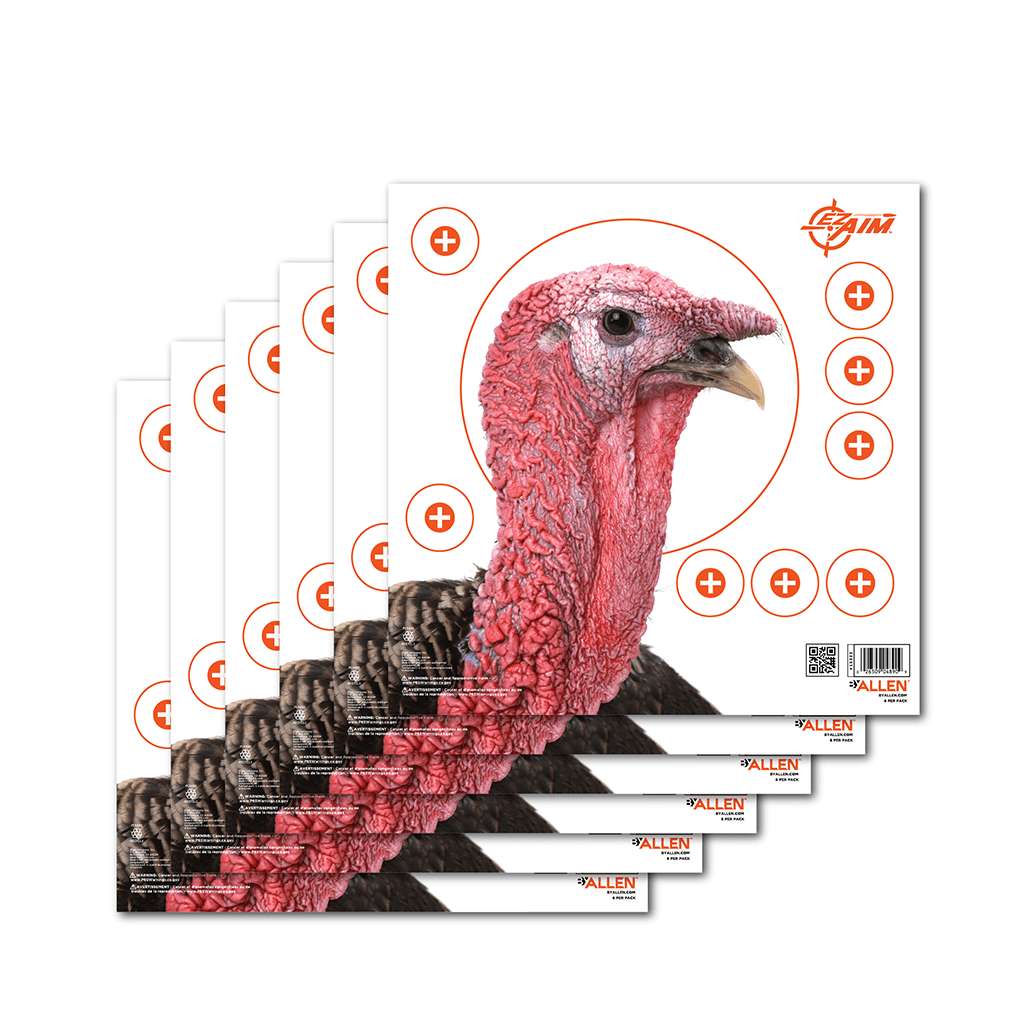 Ez Aim 4-Color Turkey Patterning Paper Targets, 12 In Square, 6-Pack, Multi-Color