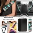 thumbnail image 5 of Uorisanigo Aztec 10 Pieces Hummingbird Print Car Accessories Set Soft Elastic Auto Seat Cover and Steering Wheel Cover and Seat Belt Cover and Water Cup Coaster Keychains Fit Most Car SUV, 5 of 7