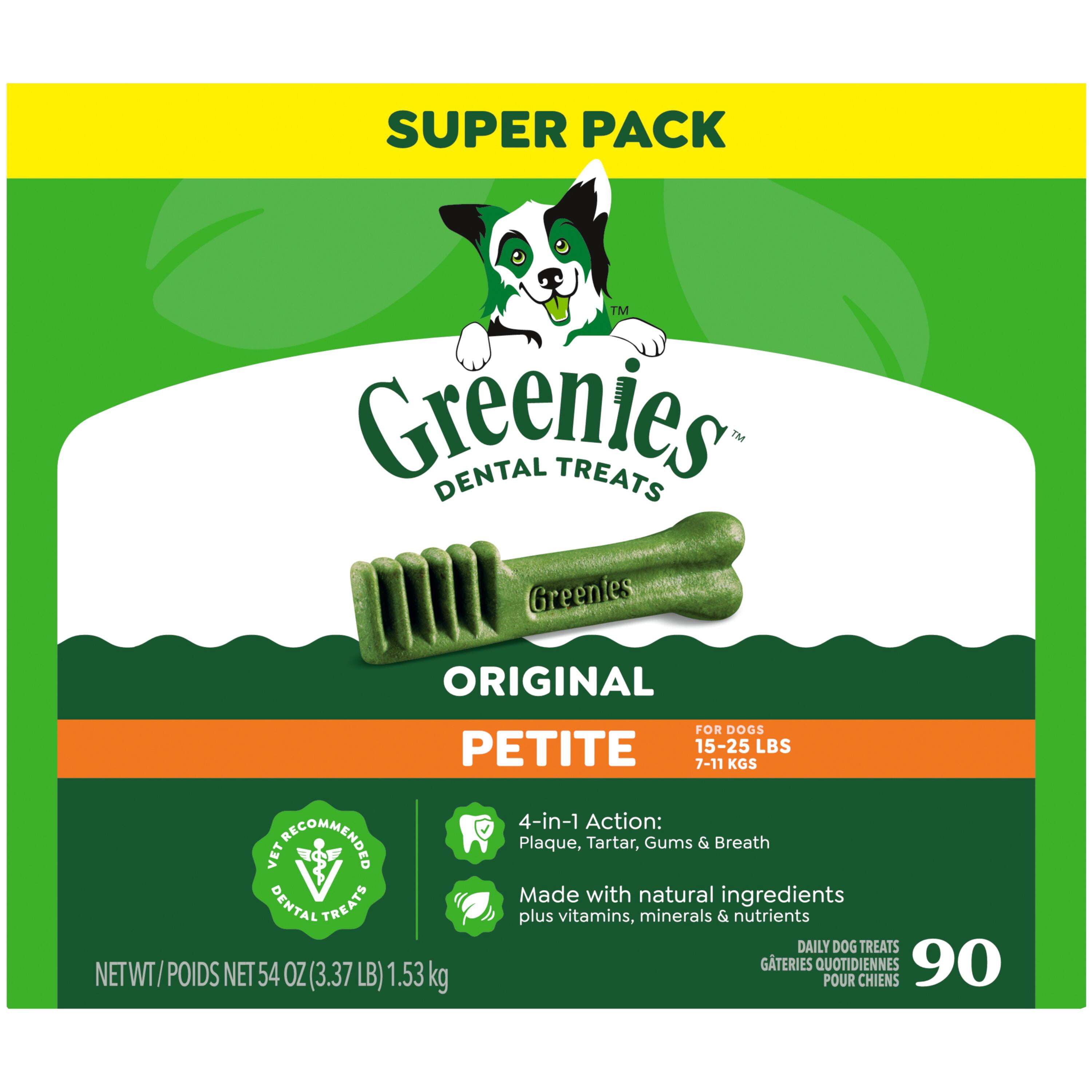Dive グリース 4個セット Greenies Original Flavor Dental Treats for Dogs, 18 oz Pouch (4