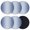 Blue, variant on Navy Blue Ombre Coasters Set of 6, Modern Gradient Abstract Art Absorbent Coasters for Drinks, Coaster for Bar Office Dining Coffee Table Accessories Decor, Non Slip Round Desk Coaster