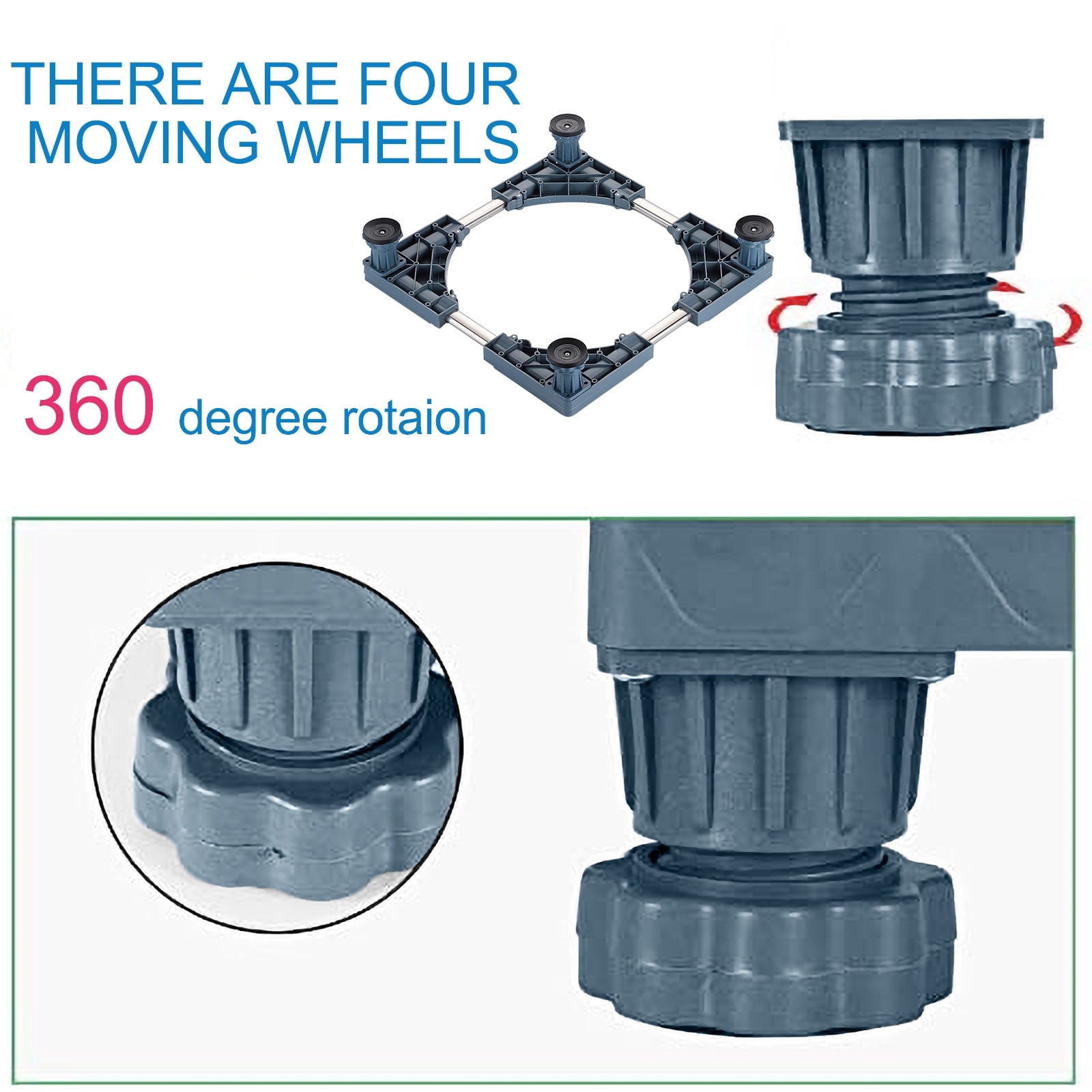 Huayishang Storage Rack, Kitchen Essentials Clearance Sale Washing Machine Base Stainless Steel Refrigerator Adjustable Washing Machine Dryer Base Washing Machine Bracket Refrigerator