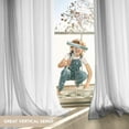 thumbnail image 5 of Deconovo Light Filtering Sheer Window Curtains for Living Room, 52 x 84 Inch, Light Gray, 2 Panels, 5 of 7