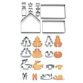 thumbnail image 1 of Gingerbread House Cookie Cutter Set - 3D House Cookie Cutters, Gingerbread House Kit for Holiday, Winter, Christmas & Gingerbread, 1 of 5