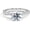 5.5, variant on Engagement Ring 1 Carat Center Infinity Twist Moissanite Engagement Ring for Women Platinum Plated Silver