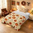thumbnail image 2 of Homewish Funny Pumpkin Lantern Twin Comforter Sets, Happy Halloween Bedding Set, Beige Orange Black, Gray Reversible, 2pcs 1 Comforter and 1 Pillowcase, 2 of 6