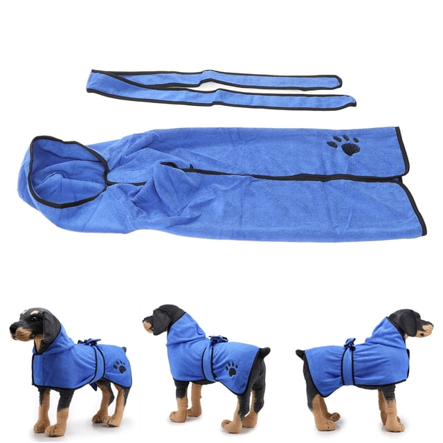 Dog Drying Coat Dog Drying Coat Microfibre Dog Pool Fast Drying Highly Absorbent Pet Wearable Bath Towel With Changeable Waist Belt For Dogs Cats Dry Fast Dog
