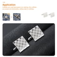 thumbnail image 3 of ADDHAT 1Par Cufflinks Para Camisas De Negocios Y Con Cuadrado En Color, 3 of 7