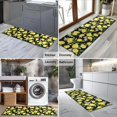 thumbnail image 2 of Yellow Lemon Fruit Flowers Black Pattern Kitchen Rug Mat,Kitchen Runner Rugs Non Skid Washable,Decorative Kitchen Floor Mats for Kitchen,Sink,Laundry,17"X47", 2 of 5