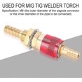 thumbnail image 3 of M8 Gas And Water Quick Connector Water And Gas Cooled Adapter For Mig Tig Torch Fitting Welder Torch Fitting (red), 3 of 5
