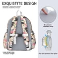 thumbnail image 5 of Dachshund and Flower Backpack for School,Cute School Bag,Schoolbag with Adjustable Shoulder Straps & Padded Back,13.4"x11"x4.7", 5 of 6