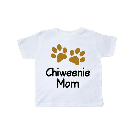 

Inktastic Chiweenie Mom Paw Print Gift Toddler Toddler Girl T-Shirt