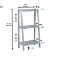 thumbnail image 7 of 42.25" Espresso Brown Contemporary 3-Tier Shelf Ladder Bookcase, 7 of 7