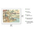 thumbnail image 2 of Okegawa (Detail) - from Sixty-nine Stations of Kiso Road - Vintage Japanese Ukiyo-e Woodblock Print by Hiroshige, Eisen c.1800s - Fine Art Rolled Canvas Print 20in x 26in, 2 of 4
