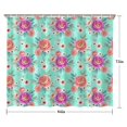 thumbnail image 5 of Pioneer Flower Floral Print Pattern Shower Curtain 84"x72", Bathroom Decorative Shower Curtain Set with 12 Hooks, Waterproof Washable, 5 of 6