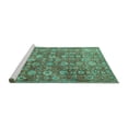 thumbnail image 2 of Ahgly Company Machine Washable Indoor Rectangle Persian Turquoise Blue Traditional Area Rugs, 7' x 10', 2 of 4