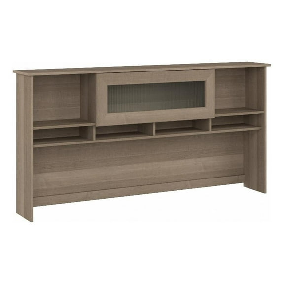 Pemberly Row Modern 72W Desk Hutch in Ash Gray - Engineered Wood