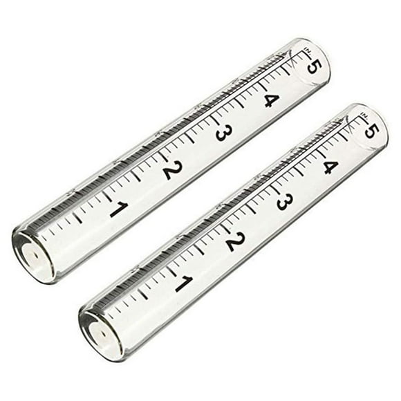 Rain Gauge, 2Pcs Outdoor Rain Gauge 5inch Capacity Rain Gauge Glass Rain Gauge Replacement Tube Retro Garden Rain Gauge Decorative