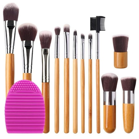 Beakey 12 2 Pcs Makeup Brush Set Premium Bamboo Handle Synthetic