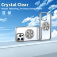 thumbnail image 3 of Shellify for iPhone 11 Pro Magnetic Case Transparent Clear Hard PC Back Rotating Ring Kickstand Anti-Yellowing Clear Compatible with Mag Safe iPhone 11 Pro Slim Fit Case,Gray, 3 of 6