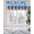 thumbnail image 5 of Rod Pocket Window Valances Blue Red Slippers Seaside Beach Short Kitchen Curtains Ocean Starfish Shell Window Treatment Drapes for Bedroom Bathroom Living Room 42x18In,1 Panel, 5 of 7